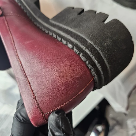 Free People Lyra Lug Sole Loafers in Burgundy - Picture 7 of 7